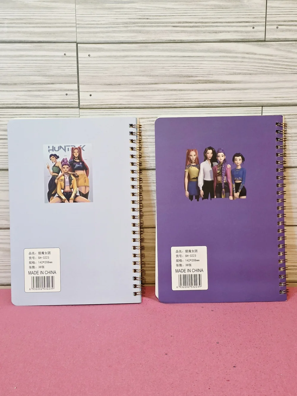 2pc Set of KPop Demon Hunters Huntrix Girls Spiral Notebooks